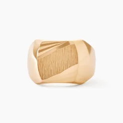 Histoire d'Or Chevalière Zoey Plaqué Or Jaune Sale