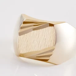 Histoire d'Or Chevalière Zoey Plaqué Or Jaune Sale