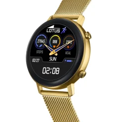 LOTUS Coffret De Montre Connectée Smartwach Noir cadran doré fond personnalisable bracelet alliage doré Outlet