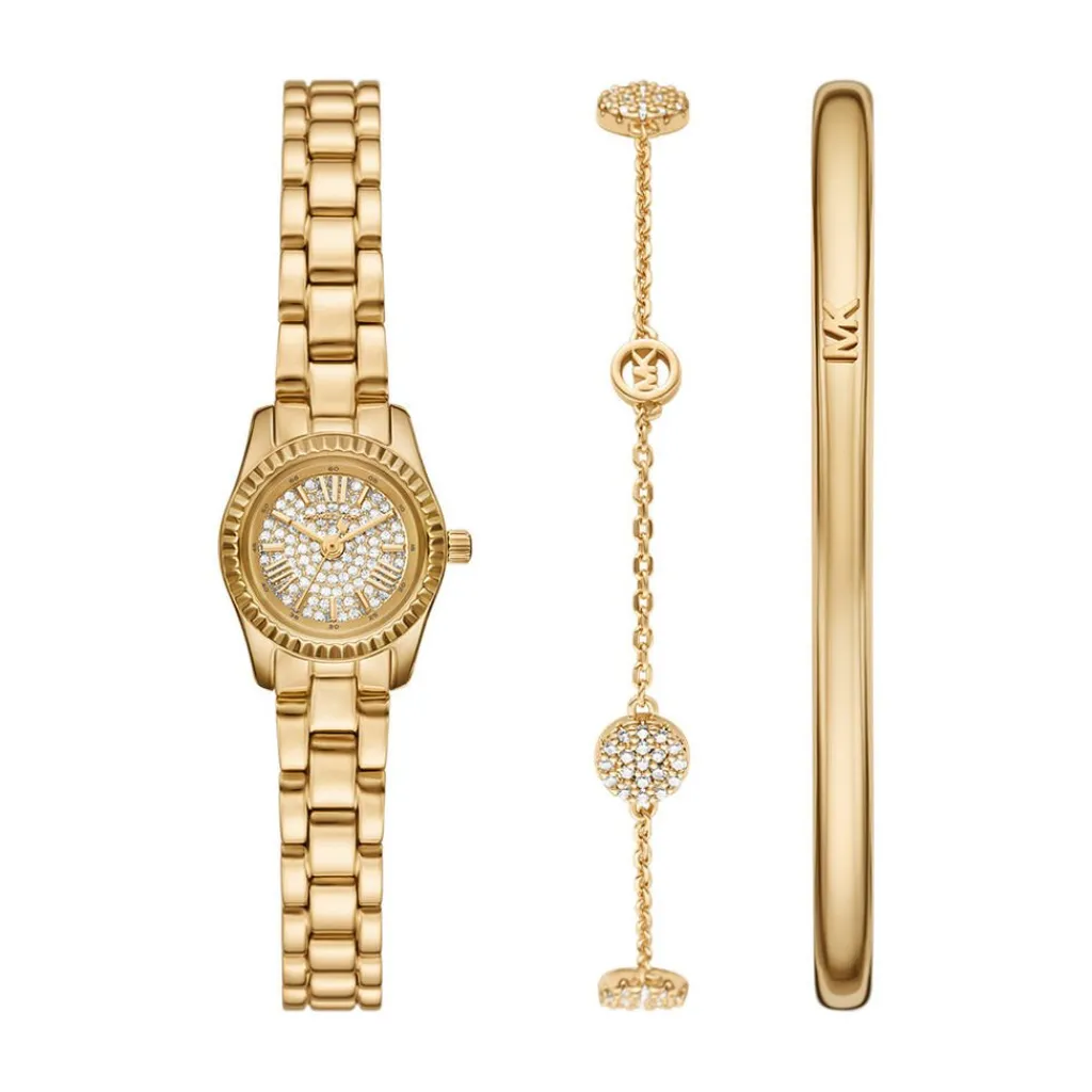 MICHAEL KORS Coffret De Montre Micro Lexington Doré Best