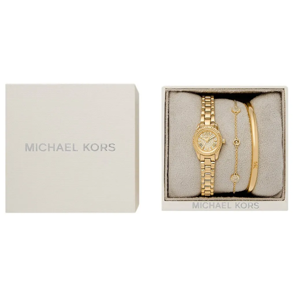 MICHAEL KORS Coffret De Montre Micro Lexington Doré Best