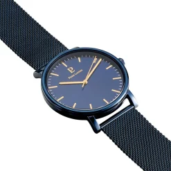 PIERRE LANNIER Coffret De Montre Essential Bleu cadran bleu fond bleu bracelet acier bleu Sale