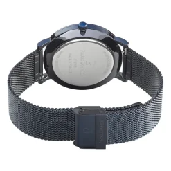 PIERRE LANNIER Coffret De Montre Essential Bleu cadran bleu fond bleu bracelet acier bleu Sale