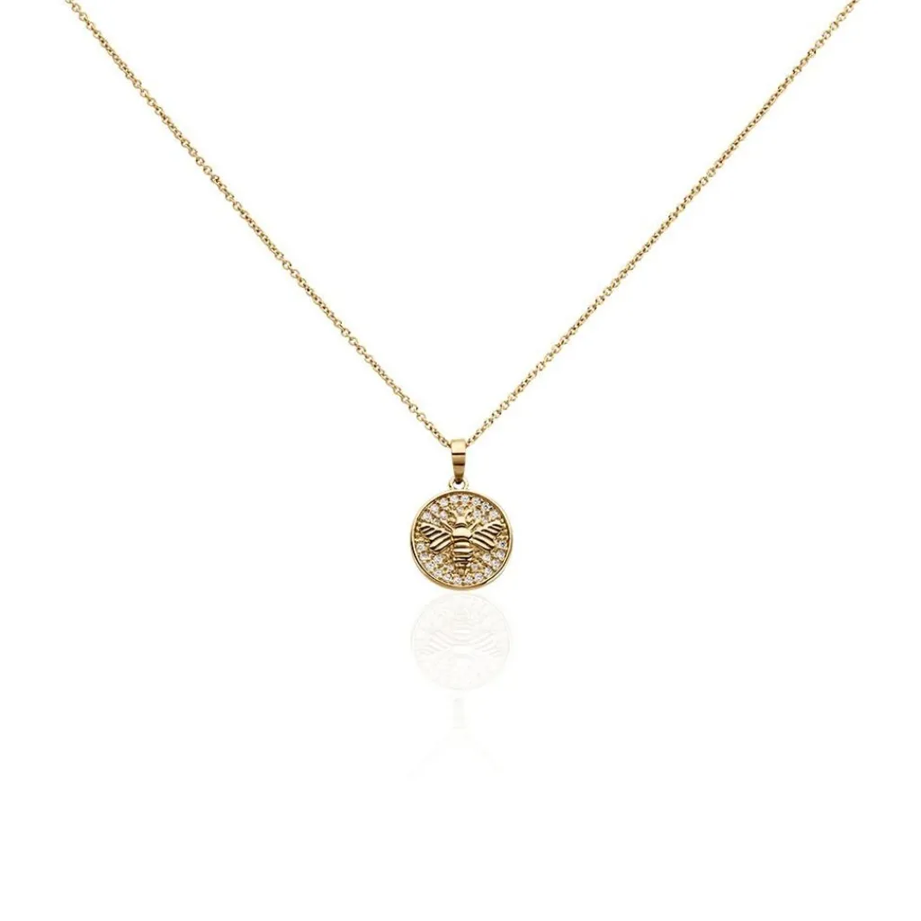 Histoire d'Or Collier Abelha Plaqué Or Jaune Oxyde De Zirconium Sale
