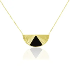 Histoire d'Or Collier Acier Dore Sunshine acier doré smalto noir Sale