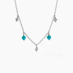 Histoire d'Or Collier Adiva Argent Blanc Turquoise New