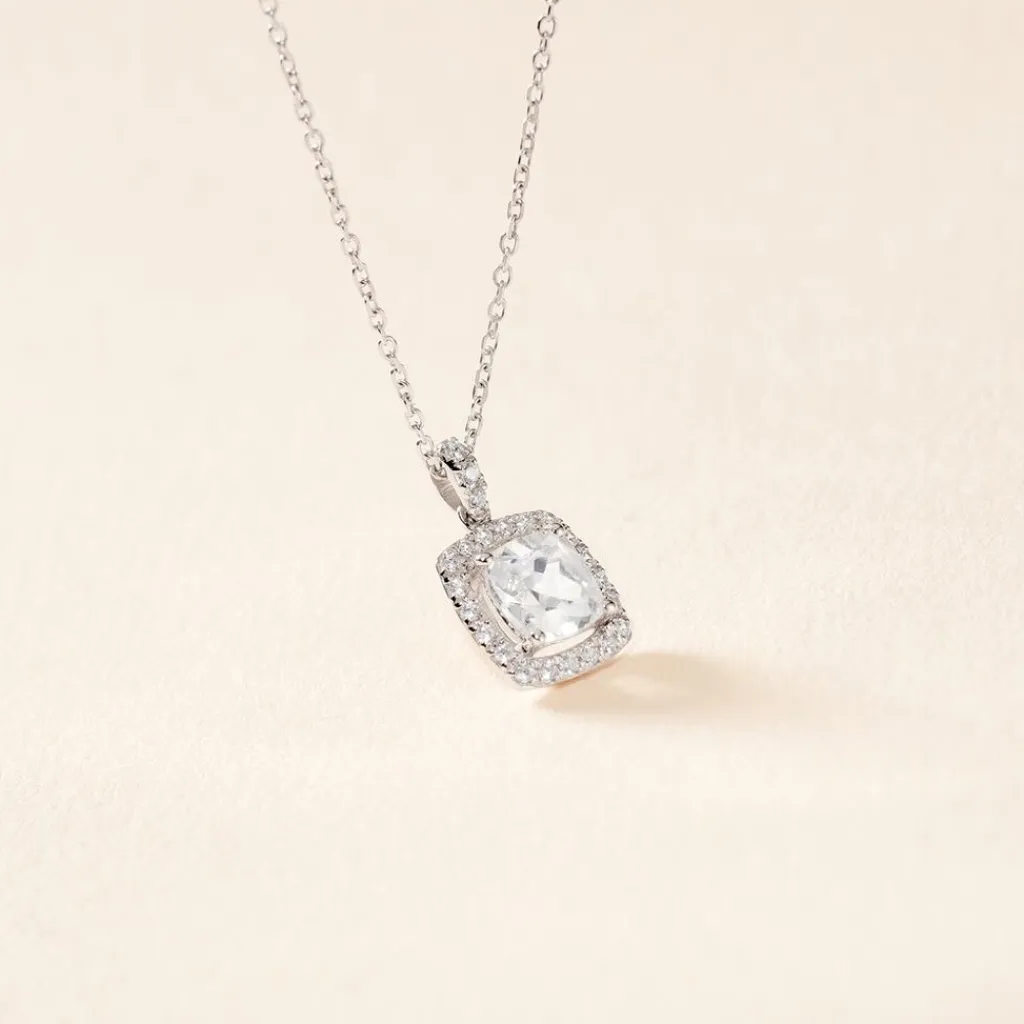 Histoire d'Or Collier Adrienne Or Blanc Oxyde De Zirconium Best
