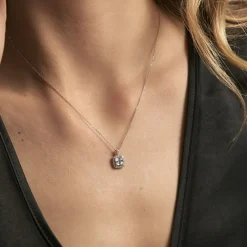 Histoire d'Or Collier Adrienne Or Blanc Oxyde De Zirconium Best