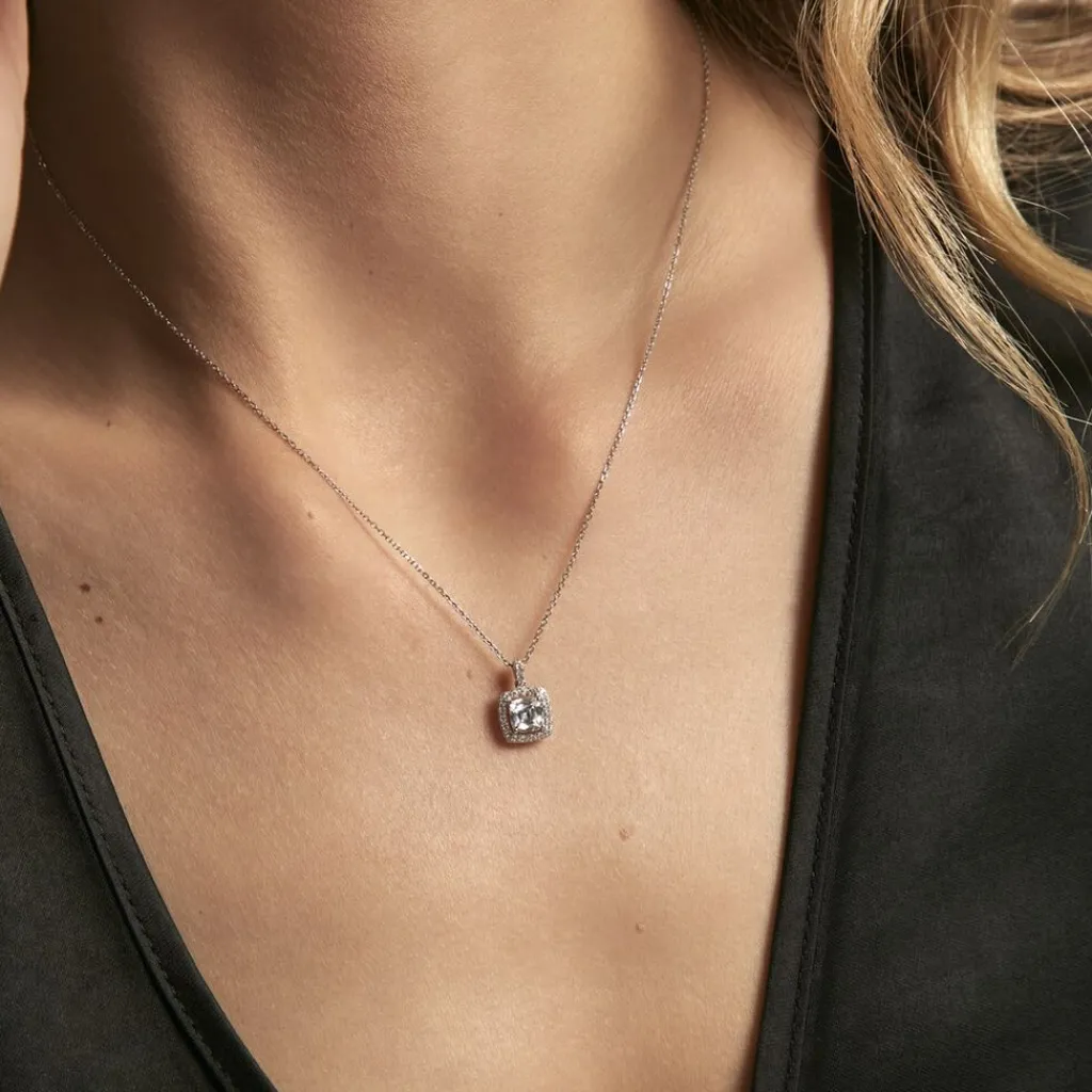 Histoire d'Or Collier Adrienne Or Blanc Oxyde De Zirconium Best