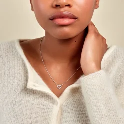 Histoire d'Or Collier Aella Argent Blanc New