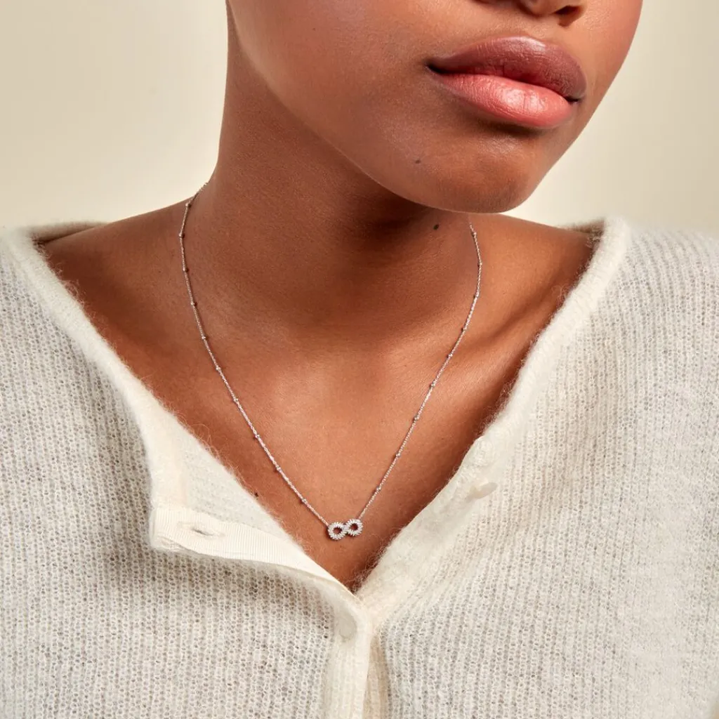 Histoire d'Or Collier Aella Argent Blanc Sale