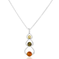 Histoire d'Or Collier Agneta Argent Blanc Ambre