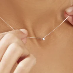 Histoire d'Or Collier Agota Or Blanc Diamant Hot