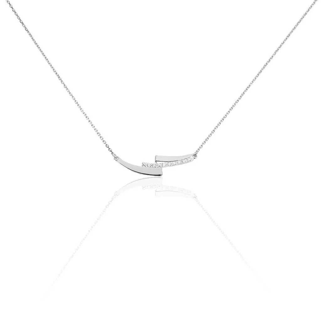 Histoire d'Or Collier Ainhoa or blanc diamant Clearance