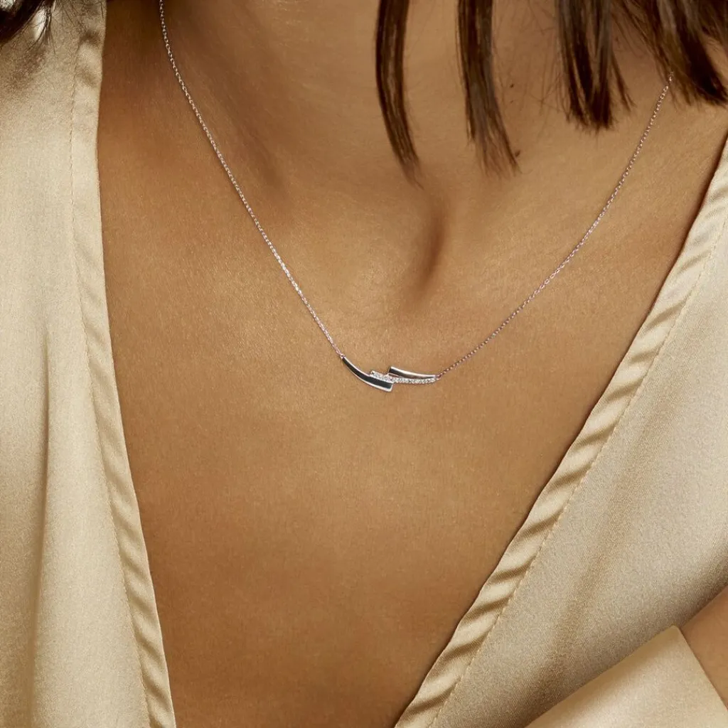 Histoire d'Or Collier Ainhoa or blanc diamant Clearance