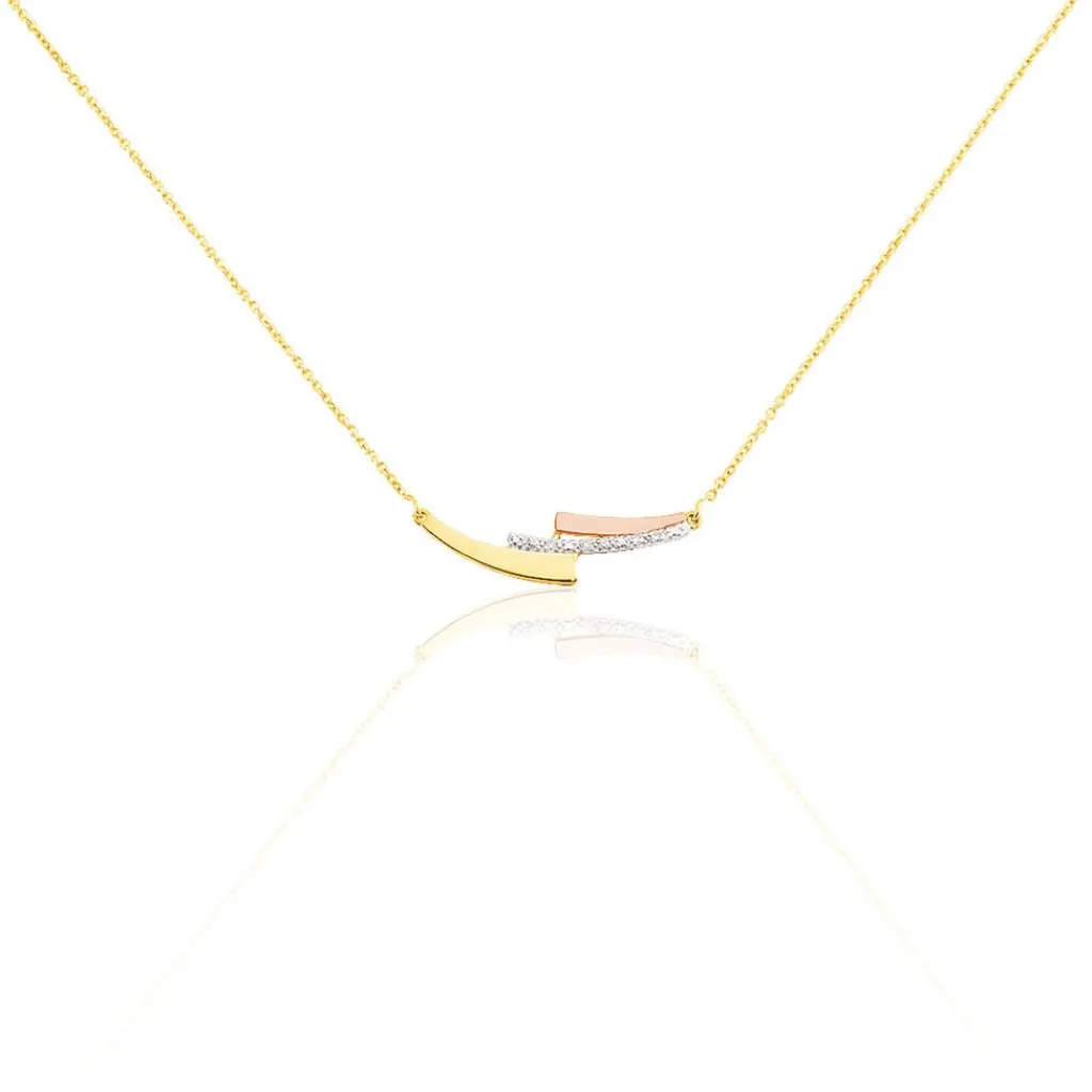 Histoire d'Or Collier Ainhoa or tricolore diamant Sale