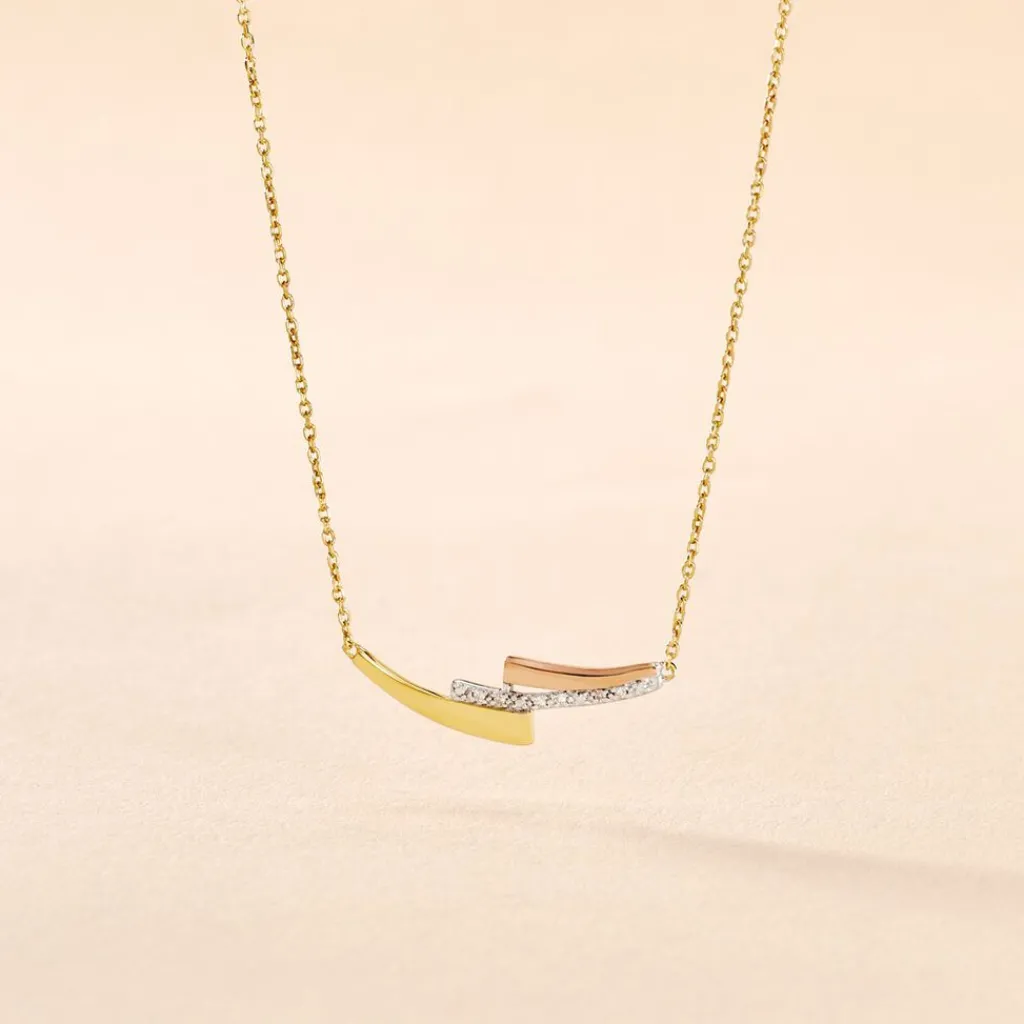 Histoire d'Or Collier Ainhoa or tricolore diamant Sale