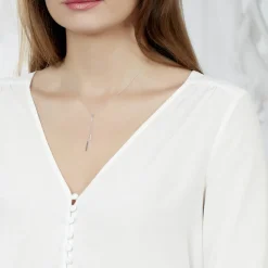 Histoire d'Or Collier Ainhoaa Or Blanc Diamant New