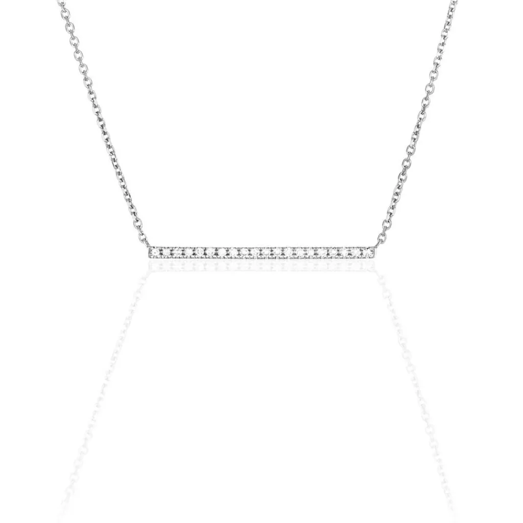 Histoire d'Or Collier Alayna or blanc diamant New