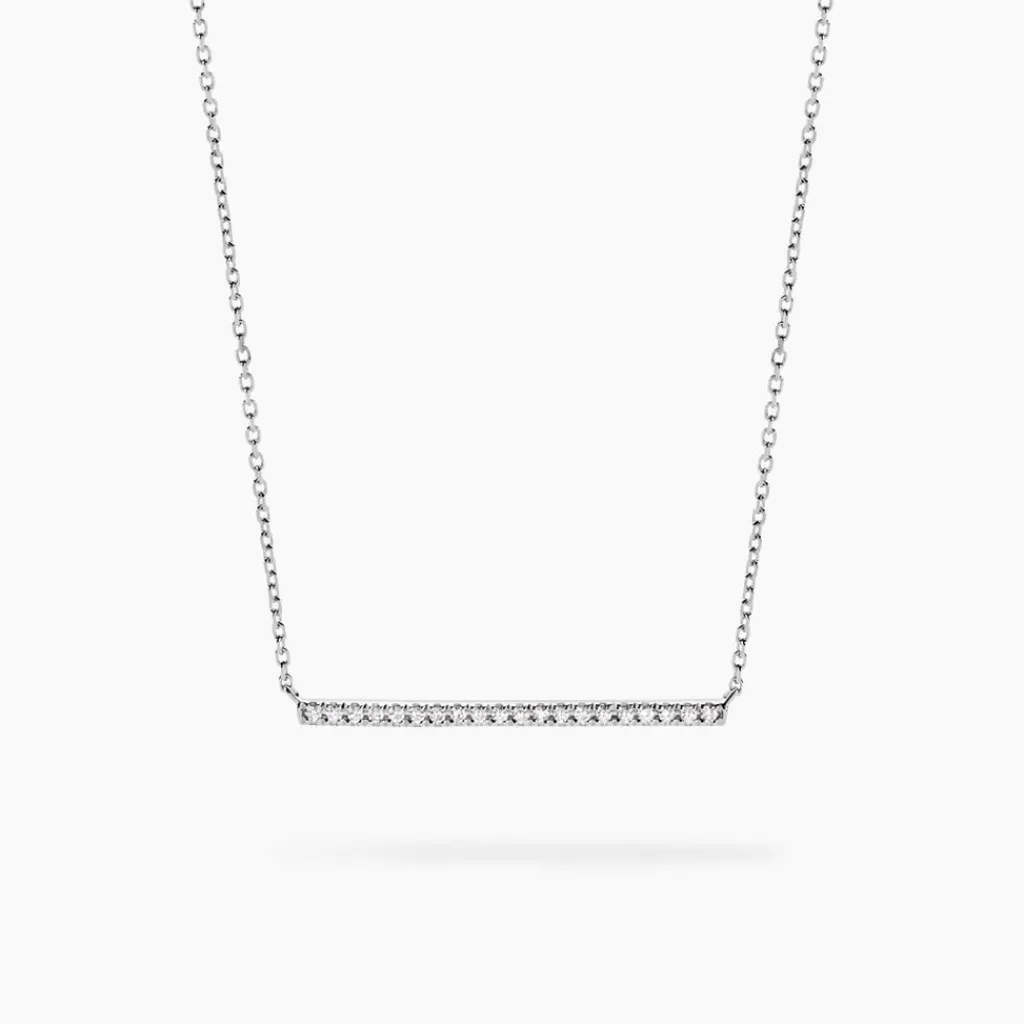 Histoire d'Or Collier Alayna or blanc diamant New