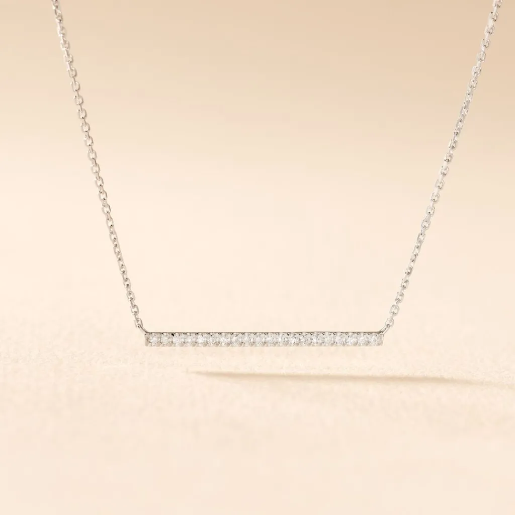 Histoire d'Or Collier Alayna or blanc diamant New