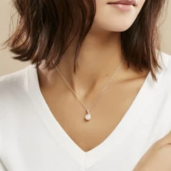 Histoire d'Or Collier Albine Argent Blanc Perle De Culture Et Oxyde De Zirconium Clearance