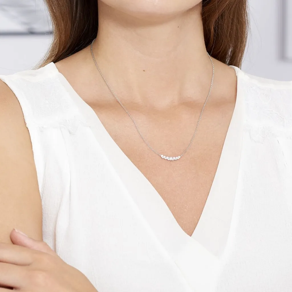 Histoire d'Or Collier Aliah Argent Blanc Oxyde De Zirconium Hot