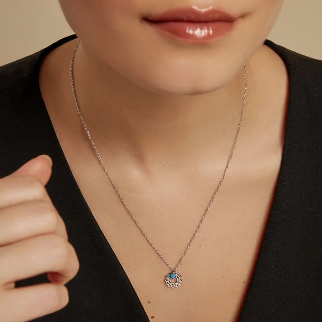 Histoire d'Or Collier Alvie Argent Blanc Turquoise Online
