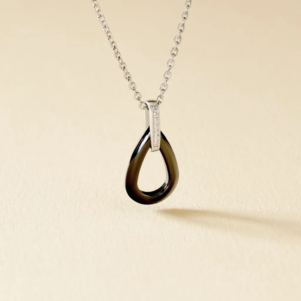 Histoire d'Or Collier Amaris Argent Blanc Céramique Et Oxyde De Zirconium Discount