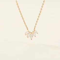 Histoire d'Or Collier Amazonia Plaqué Or Jaune Oxyde De Zirconium plaqué or jaune oxyde blanc Online