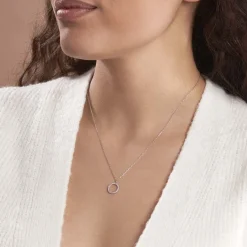 Histoire d'Or Collier Ambroisie Argent Blanc Oxyde De Zirconium argent blanc oxyde rose Best