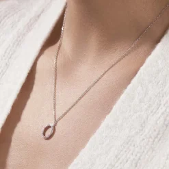 Histoire d'Or Collier Ambroisie Argent Blanc Oxyde De Zirconium argent blanc oxyde rose Best