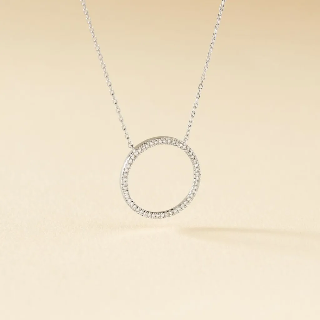 Histoire d'Or Collier Amene Or Blanc Diamant