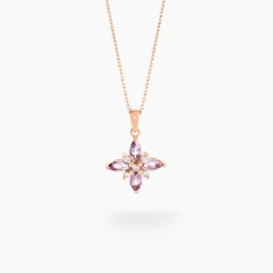 Histoire d'Or Collier Anabele Or Rose Amethyste Oxyde or rose amethyste violette Best