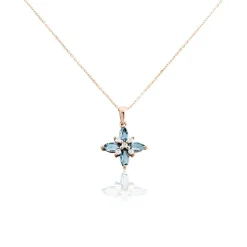 Histoire d'Or Collier Anabele Or Rose Topaze Oxyde or rose topaze bleu london Discount