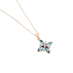 Histoire d'Or Collier Anabele Or Rose Topaze Oxyde or rose topaze bleu london Discount