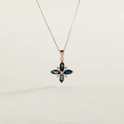 Histoire d'Or Collier Anabele Or Rose Topaze Oxyde or rose topaze bleu london Discount