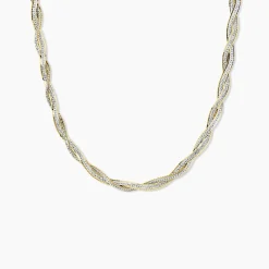 Histoire d'Or Collier Anaiz Argent Bicolore New