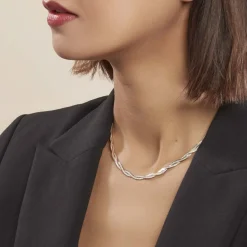 Histoire d'Or Collier Anaiz Argent Bicolore New