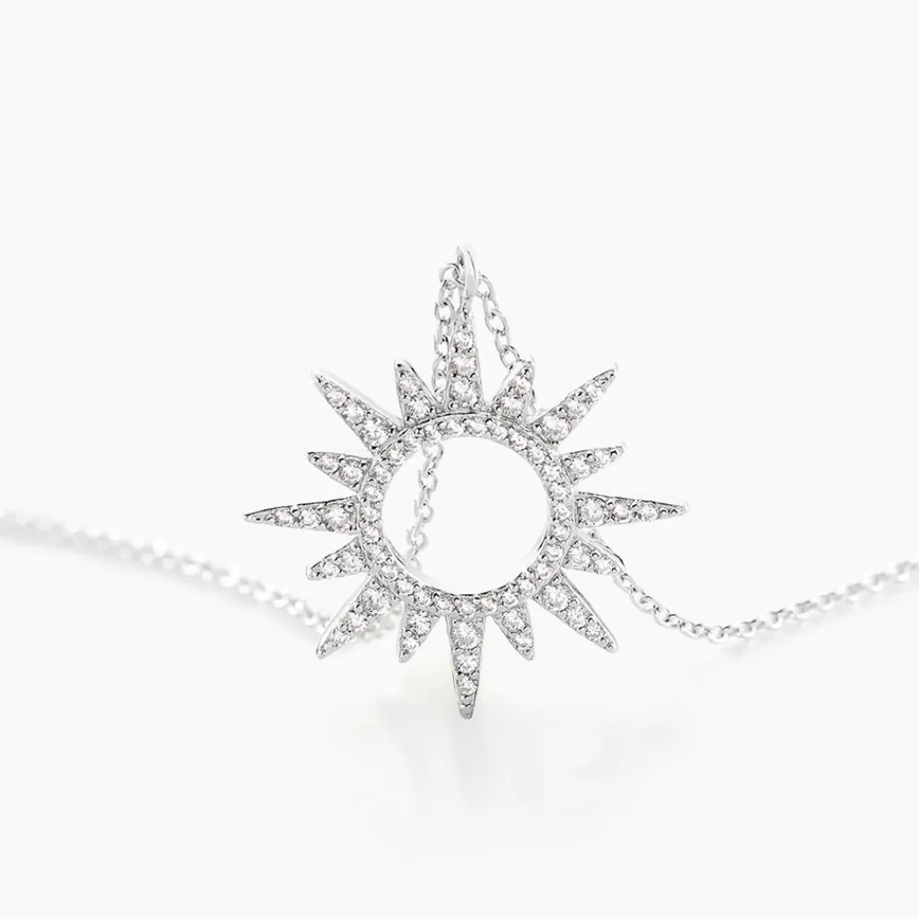 LAETIZIA Collier Anaiz Argent Blanc Oxyde De Zirconium