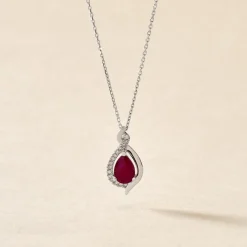 Histoire d'Or Collier Angelika Et Diamant or blanc rubis Sale