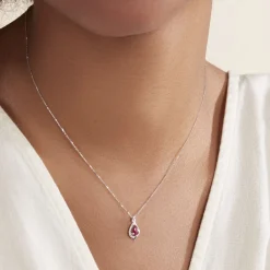 Histoire d'Or Collier Angelika Et Diamant or blanc rubis Sale