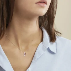 Histoire d'Or Collier Angie Or Blanc Diamant Et Rubis or blanc rubis Best