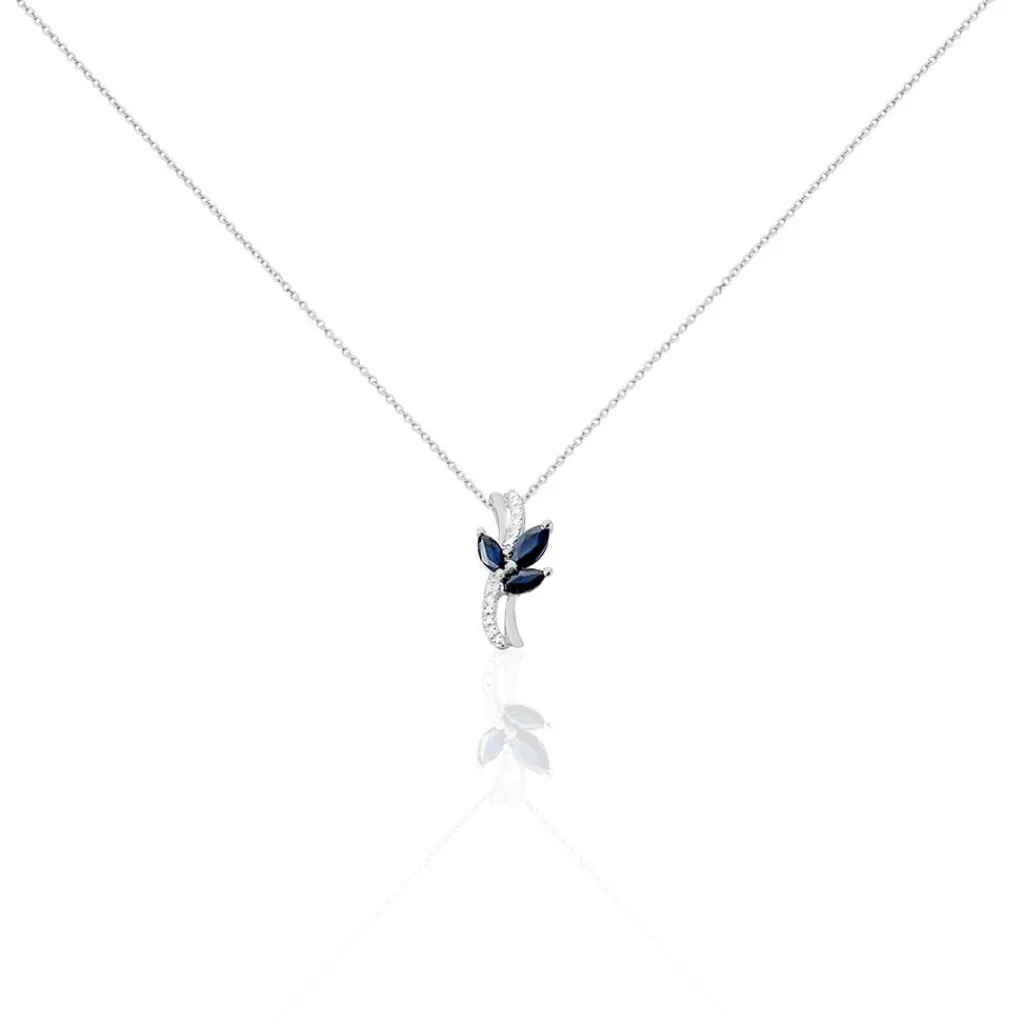 Histoire d'Or Collier Angie Diamant or blanc saphir