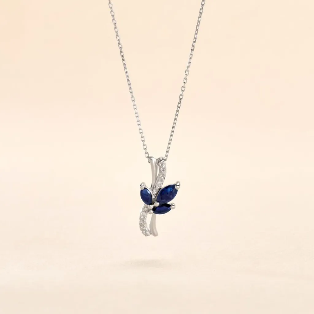 Histoire d'Or Collier Angie Diamant or blanc saphir