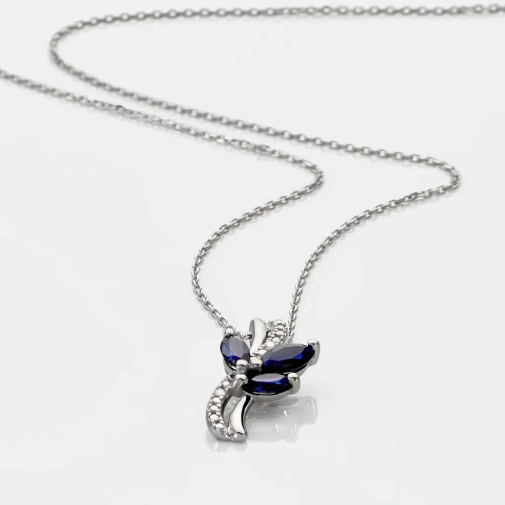 Histoire d'Or Collier Angie Diamant or blanc saphir