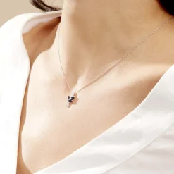 Histoire d'Or Collier Angie Diamant or blanc saphir