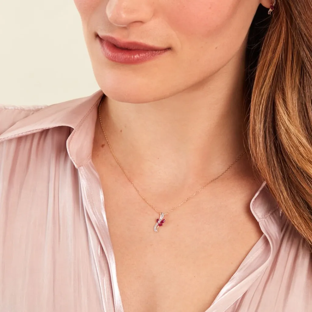 Histoire d'Or Collier Angie Diamant or jaune rubis Online
