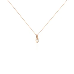 Histoire d'Or Collier Antonia Or Rose Morganite Et Oxyde De Zirconium Outlet