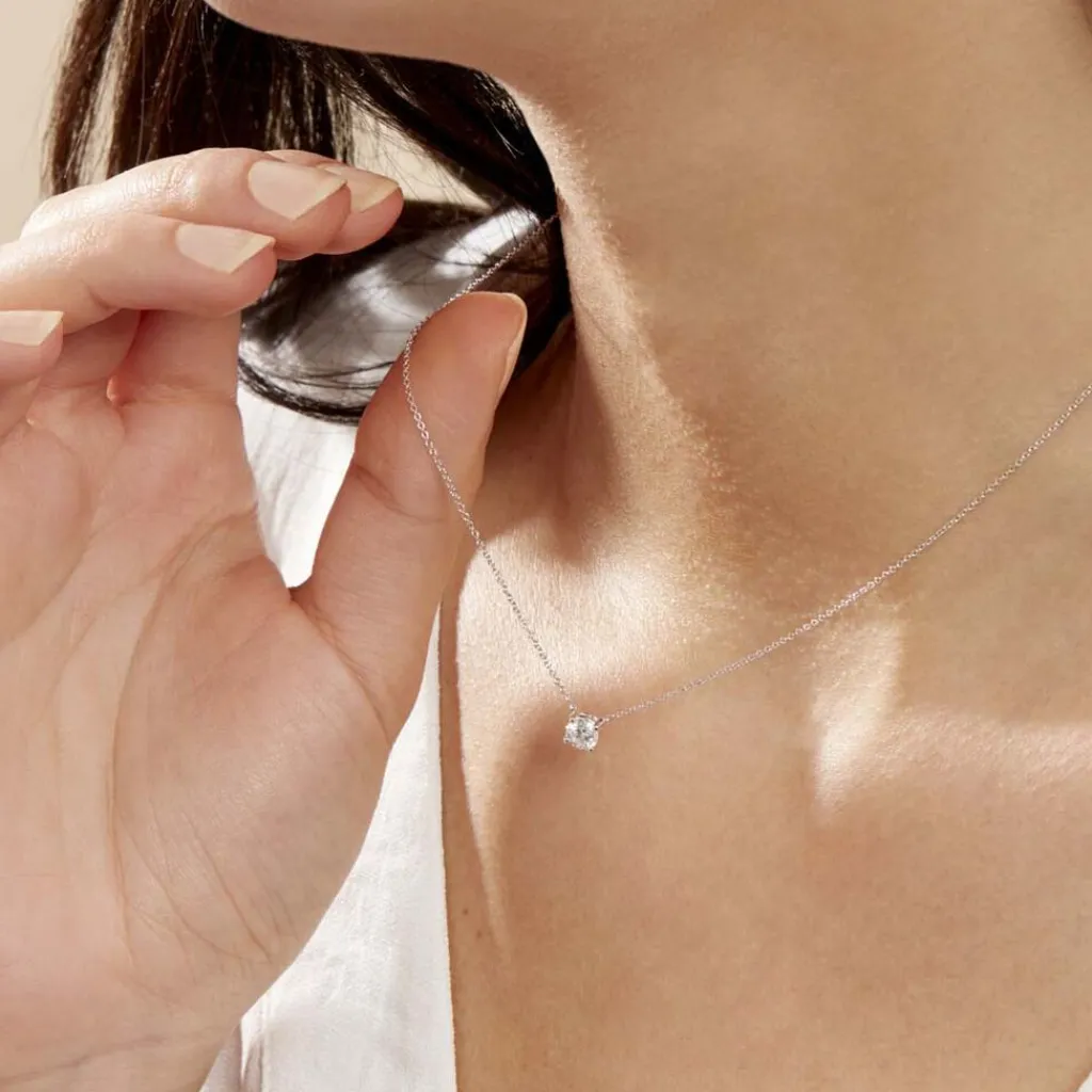 Histoire d'Or Collier Aphrodite or blanc diamant Clearance